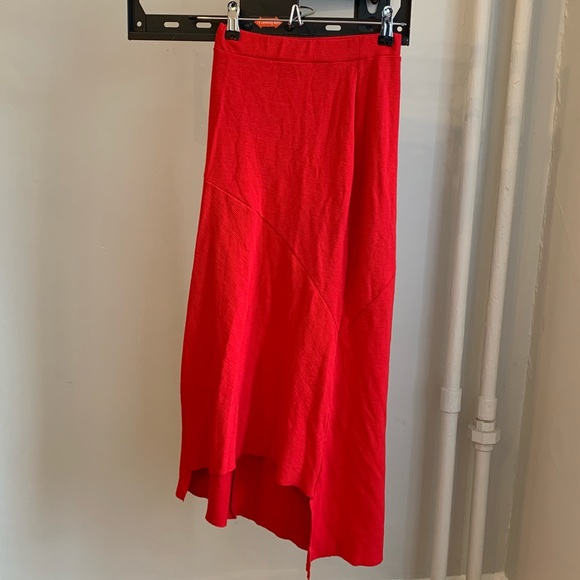 Red Zara high/low skirt - Picture 1 of 3